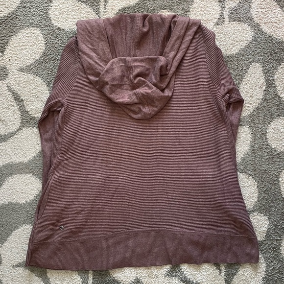 Lululemon size S/M Pink Brown sundown wrap Open Front Cardigan - Picture 4 of 9